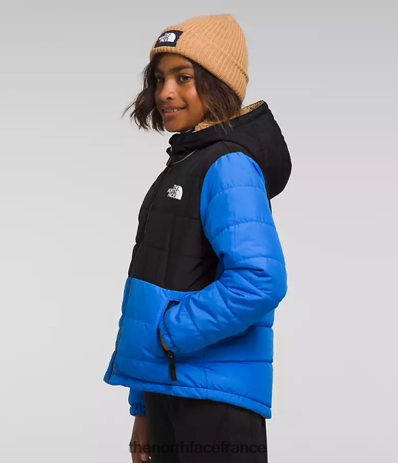vêtements The North Face enfants veste à capuche réversible à fermeture éclair intégrale mt chimbo bleu optique ZPZRD79