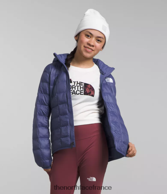 vêtements The North Face enfants veste à capuche thermoball bleu grotte ZPZRD182