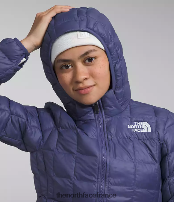 vêtements The North Face enfants veste à capuche thermoball bleu grotte ZPZRD182