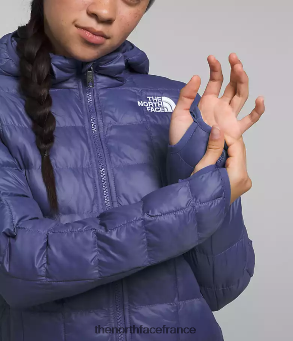 vêtements The North Face enfants veste à capuche thermoball bleu grotte ZPZRD182