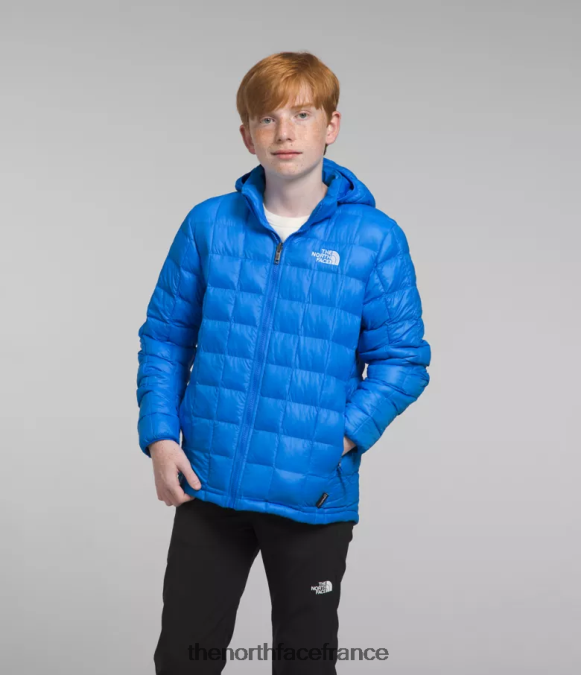 vêtements The North Face enfants veste à capuche thermoball bleu optique ZPZRD632
