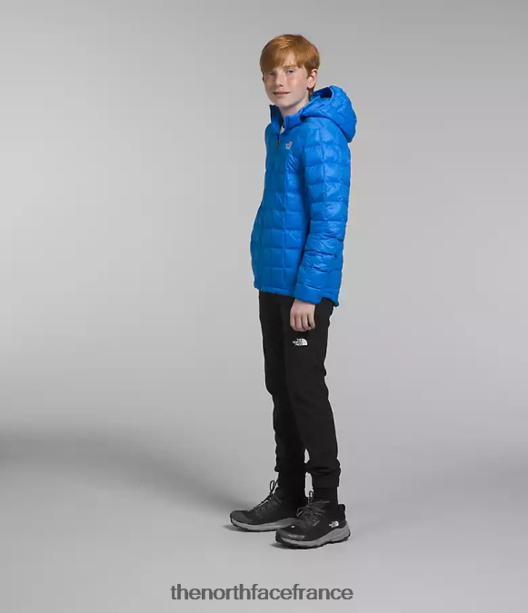 vêtements The North Face enfants veste à capuche thermoball bleu optique ZPZRD632