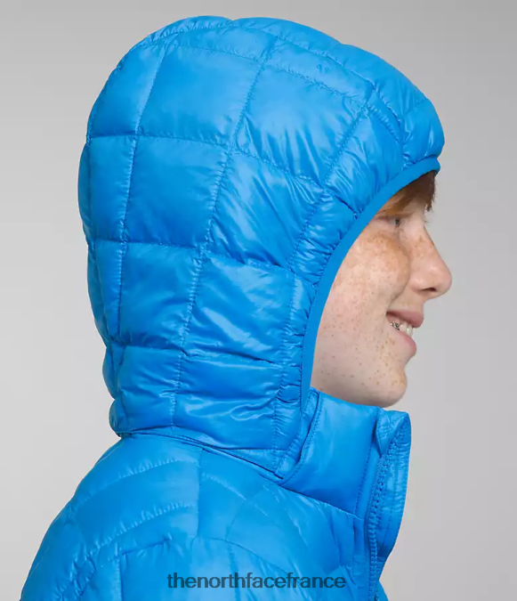 vêtements The North Face enfants veste à capuche thermoball bleu optique ZPZRD632