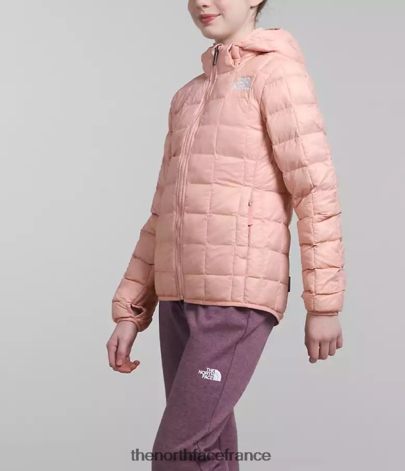 vêtements The North Face enfants veste à capuche thermoball mousse rose ZPZRD180