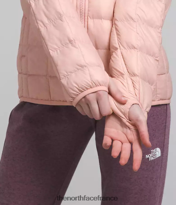 vêtements The North Face enfants veste à capuche thermoball mousse rose ZPZRD180