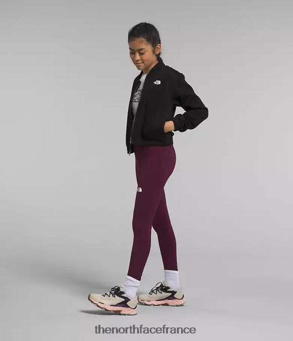 vêtements The North Face enfants veste confortable à fermeture éclair en polaire Dream tnf noir chiné ZPZRD985