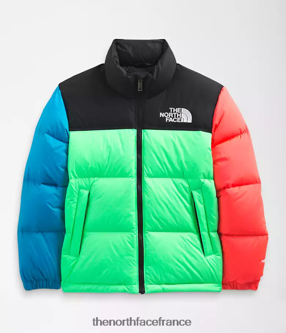 vêtements The North Face enfants veste nuptse rétro 1996 vert de chlorophylle ZPZRD340