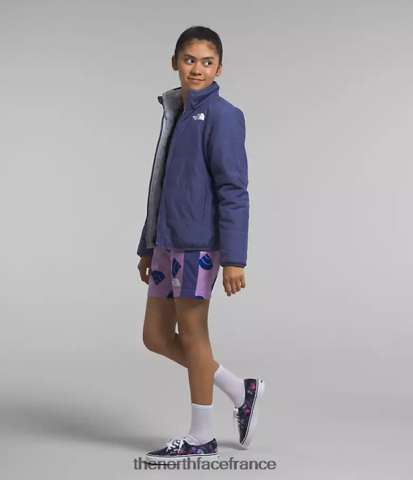 vêtements The North Face enfants veste réversible Mossbud bleu grotte ZPZRD1151