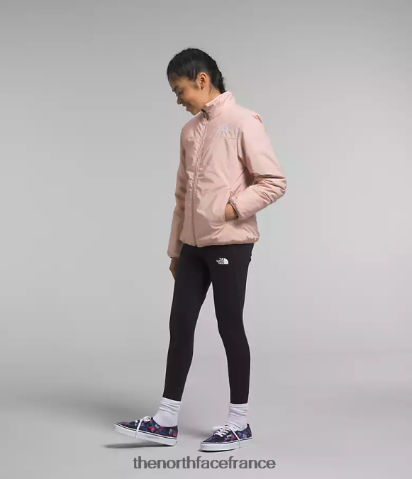 vêtements The North Face enfants veste réversible Mossbud mousse rose ZPZRD1153