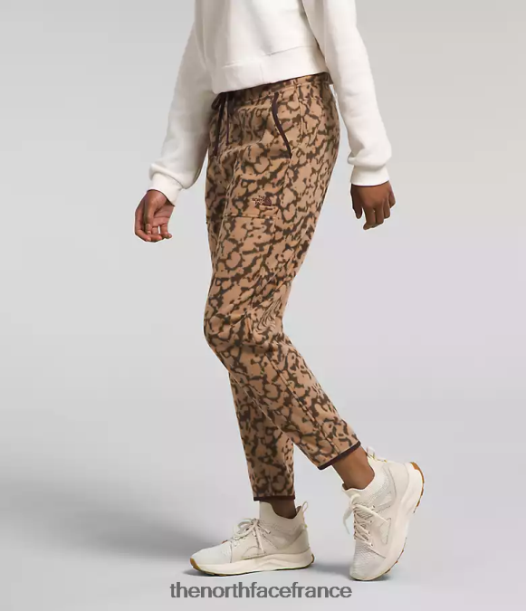 vêtements The North Face femmes pantalon alpin polartec 100 impression de colorant graphique au beurre d’amande ZPZRD844