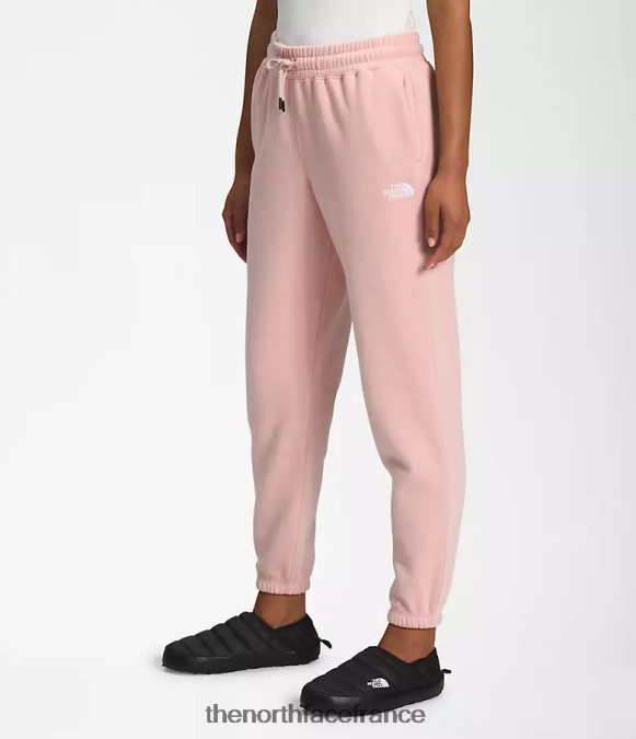vêtements The North Face femmes pantalon de survêtement en molleton à demi-dôme mousse rose/blanc tnf ZPZRD981