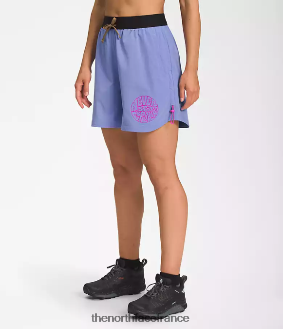 vêtements The North Face femmes short trailwear okt trail pervenche foncé/brun utilitaire ZPZRD624