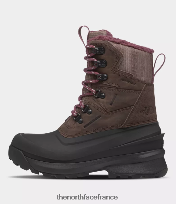 chaussure The North Face femmes bottes imperméables chilkat v 400 taupe foncé/noir tnf ZPZRD947