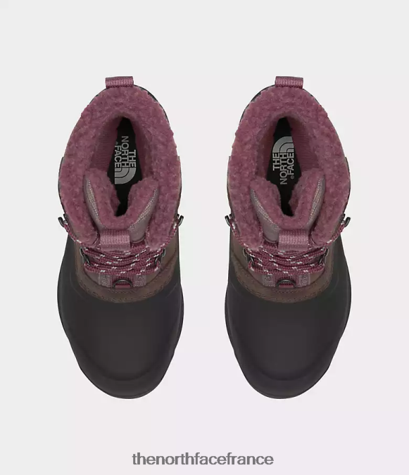 chaussure The North Face femmes bottes imperméables chilkat v 400 taupe foncé/noir tnf ZPZRD947