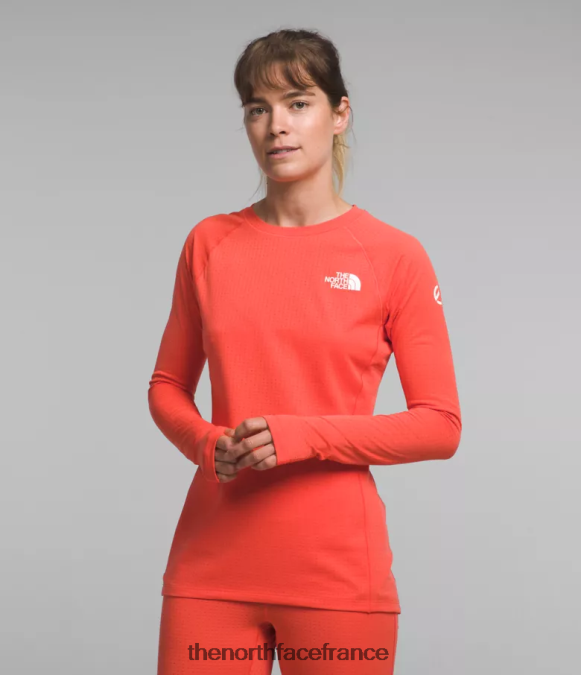 vêtements The North Face femmes équipage Summit Series Pro 120 orange rayonnant ZPZRD902