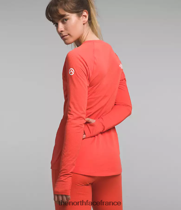 vêtements The North Face femmes équipage Summit Series Pro 120 orange rayonnant ZPZRD902