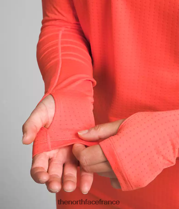 vêtements The North Face femmes équipage Summit Series Pro 120 orange rayonnant ZPZRD902