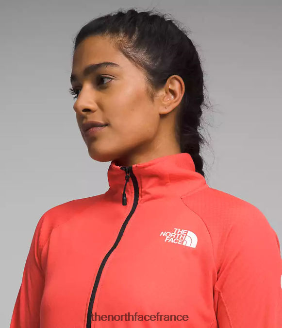 vêtements The North Face femmes summit series futurefleece lt-zip orange rayonnant ZPZRD447