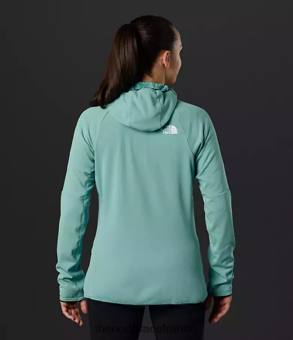 vêtements The North Face femmes sweat à capuche entièrement zippé Summit Series Futurefleece eaux récifales ZPZRD740