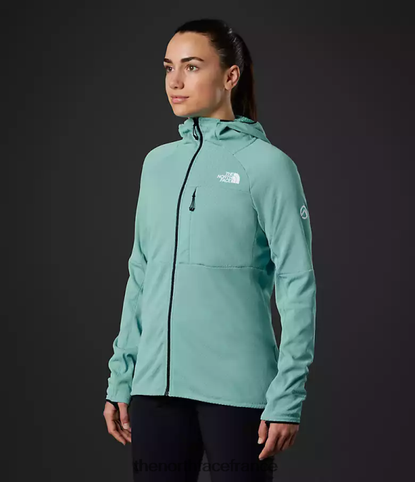vêtements The North Face femmes sweat à capuche entièrement zippé Summit Series Futurefleece eaux récifales ZPZRD740