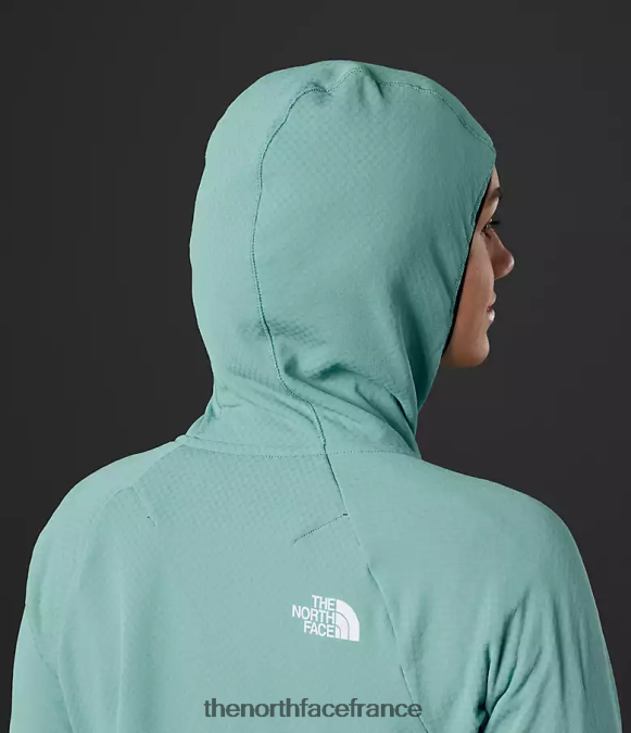 vêtements The North Face femmes sweat à capuche entièrement zippé Summit Series Futurefleece eaux récifales ZPZRD740