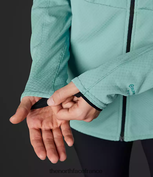 vêtements The North Face femmes sweat à capuche entièrement zippé Summit Series Futurefleece eaux récifales ZPZRD740