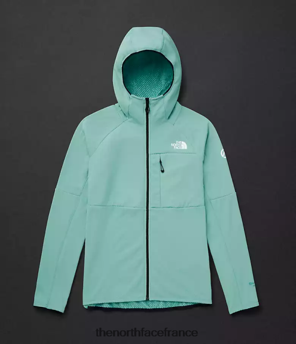 vêtements The North Face femmes sweat à capuche entièrement zippé Summit Series Futurefleece eaux récifales ZPZRD740