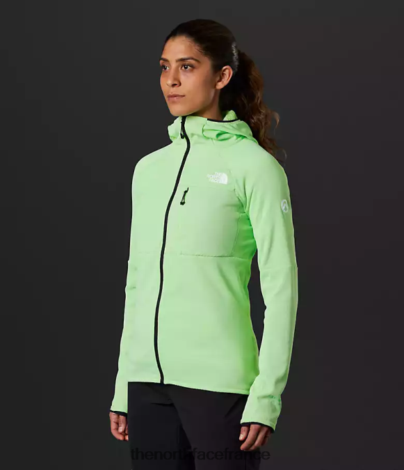 vêtements The North Face femmes sweat à capuche entièrement zippé Summit Series Futurefleece patine verte ZPZRD739