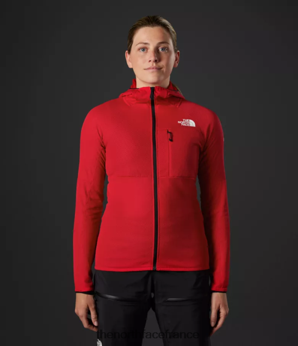 vêtements The North Face femmes sweat à capuche entièrement zippé Summit Series Futurefleece tnf rouge ZPZRD736