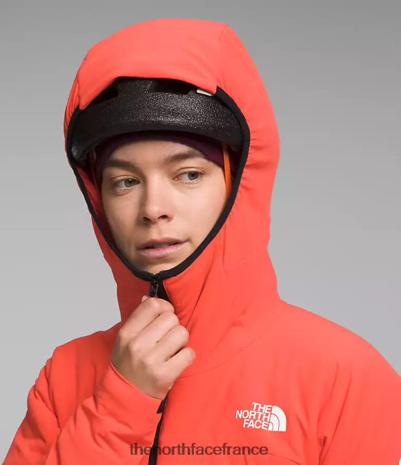 vêtements The North Face femmes sweat à capuche hybride casaval série summit orange rayonnant ZPZRD322