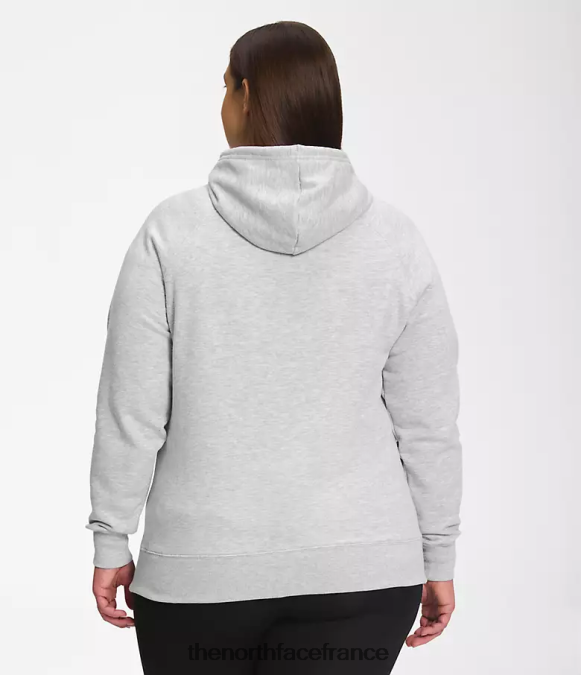 vêtements The North Face femmes plus sweat à capuche demi-dôme tnf gris clair chiné/tnf blanc ZPZRD56