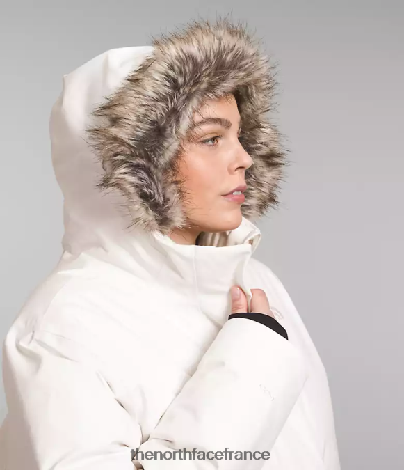 vêtements The North Face femmes plus une parka arctique gardénia blanc ZPZRD967