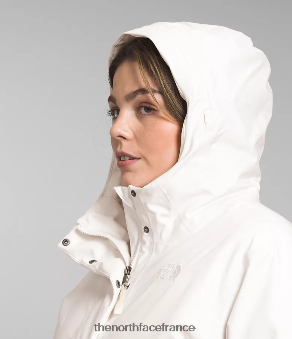 vêtements The North Face femmes plus une parka arctique gardénia blanc ZPZRD967