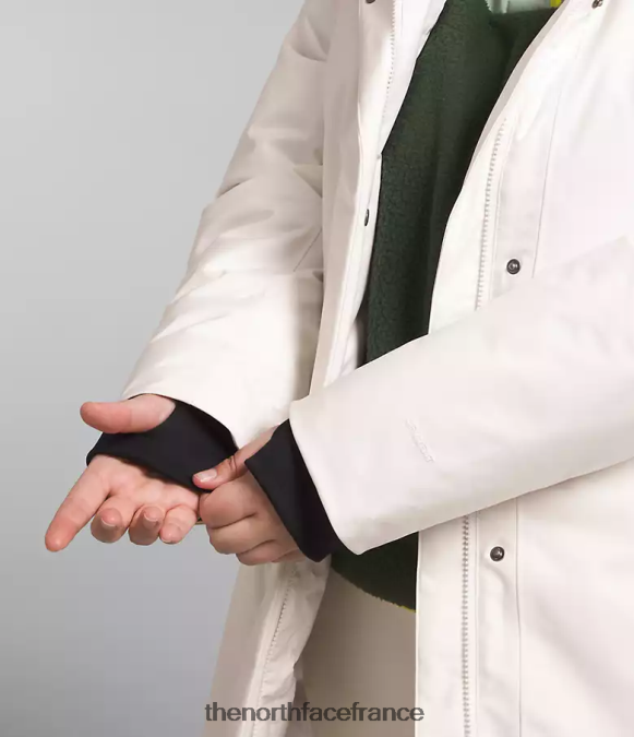 vêtements The North Face femmes plus une parka arctique gardénia blanc ZPZRD967