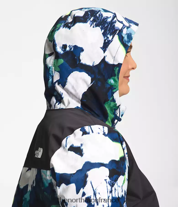 vêtements The North Face femmes plus veste antora tnf noir/summt marine imprimé floral abstrait ZPZRD242