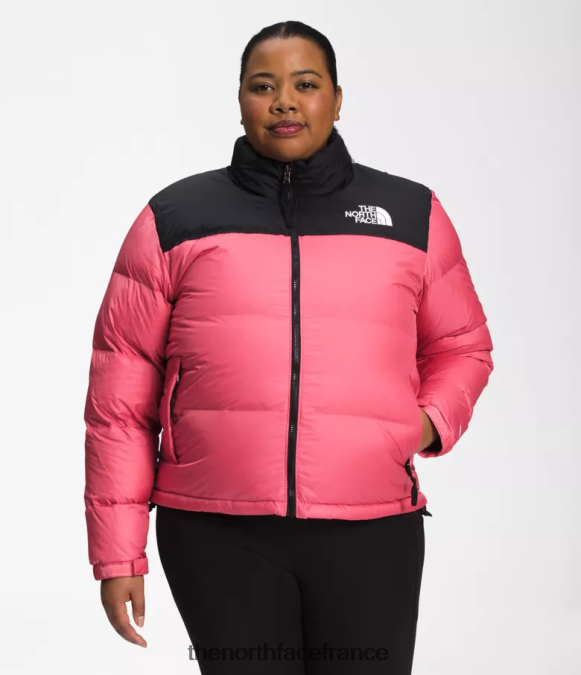 vêtements The North Face femmes plus veste nuptse rétro 1996 cosmos rose ZPZRD799