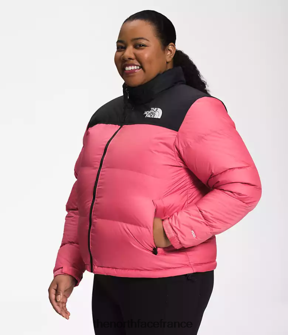vêtements The North Face femmes plus veste nuptse rétro 1996 cosmos rose ZPZRD799