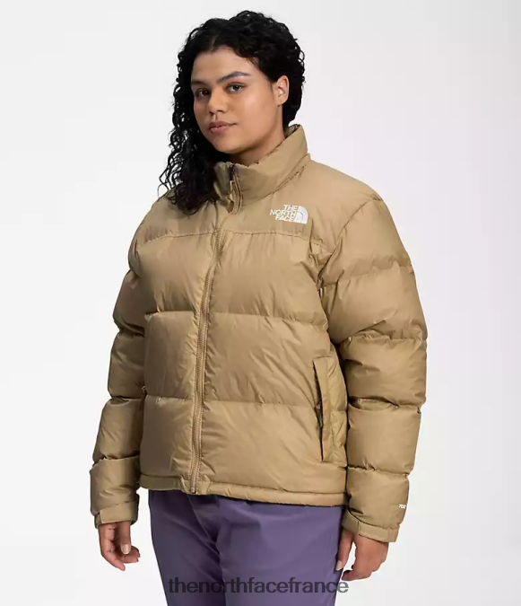 vêtements The North Face femmes plus veste nuptse rétro 1996 pierre kaki ZPZRD800