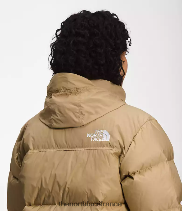 vêtements The North Face femmes plus veste nuptse rétro 1996 pierre kaki ZPZRD800