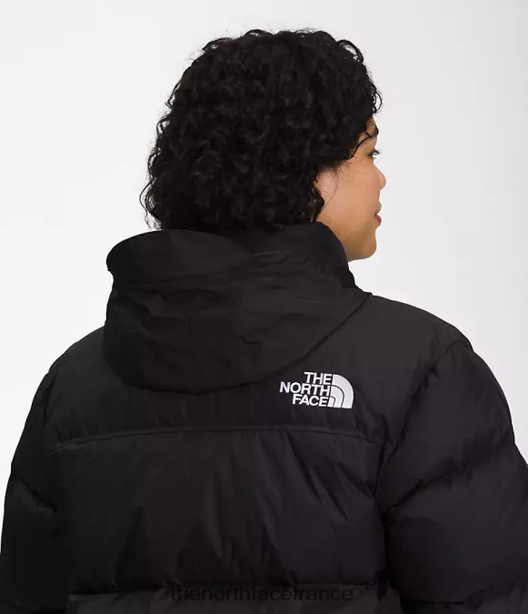 vêtements The North Face femmes plus veste nuptse rétro 1996 tnf recyclé noir ZPZRD796