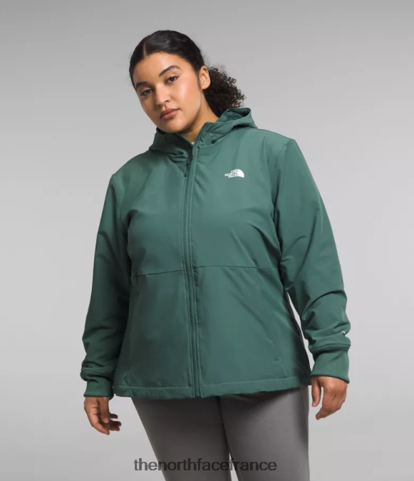 vêtements The North Face femmes sweat à capuche shelbe raschel sauge noire ZPZRD245