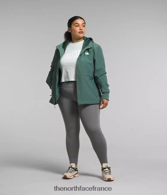 vêtements The North Face femmes sweat à capuche shelbe raschel sauge noire ZPZRD245