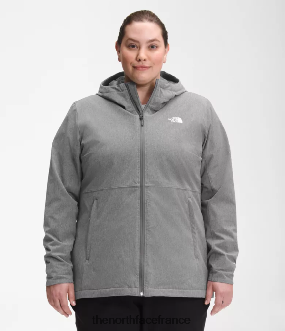 vêtements The North Face femmes sweat à capuche shelbe raschel tnf gris moyen chiné ZPZRD1177