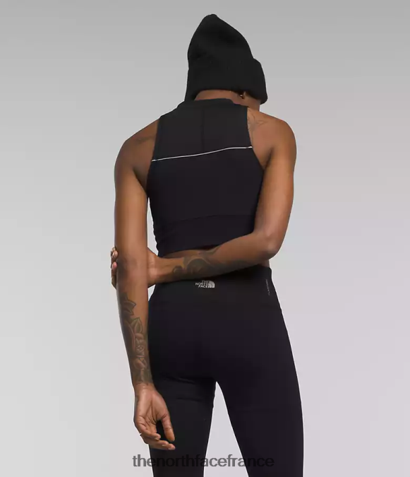 vêtements The North Face femmes haut en maille côtelée à passepoil tnf noir ZPZRD1053