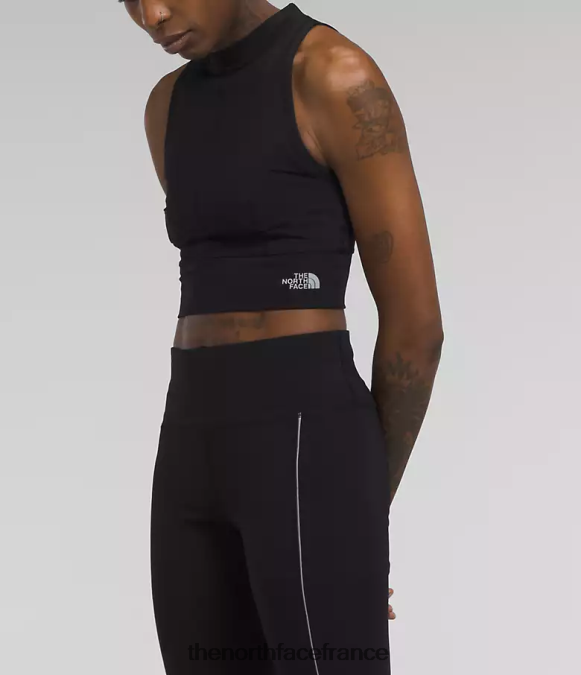 vêtements The North Face femmes haut en maille côtelée à passepoil tnf noir ZPZRD1053
