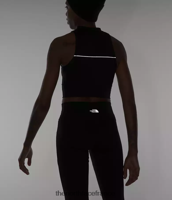 vêtements The North Face femmes haut en maille côtelée à passepoil tnf noir ZPZRD1053