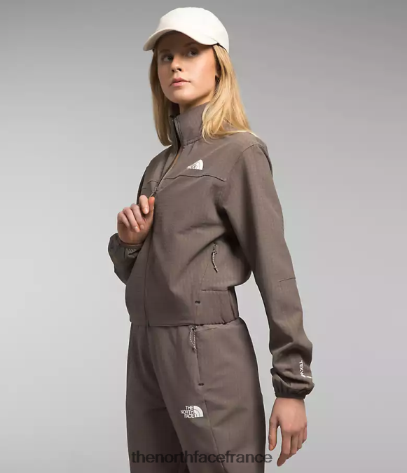 vêtements The North Face femmes grille tekware entièrement zippée faucon brun ZPZRD570
