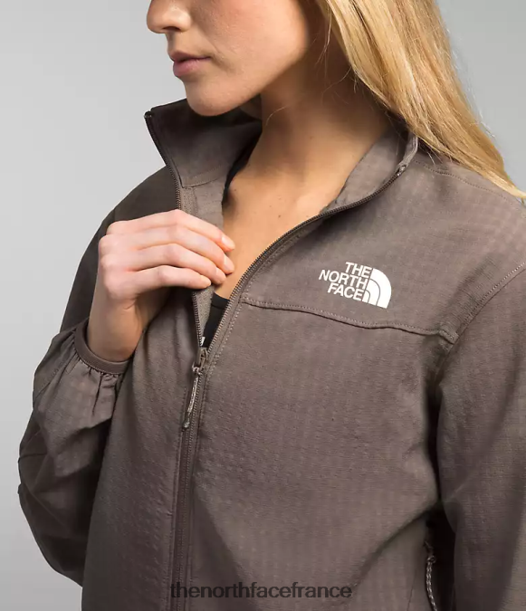 vêtements The North Face femmes grille tekware entièrement zippée faucon brun ZPZRD570