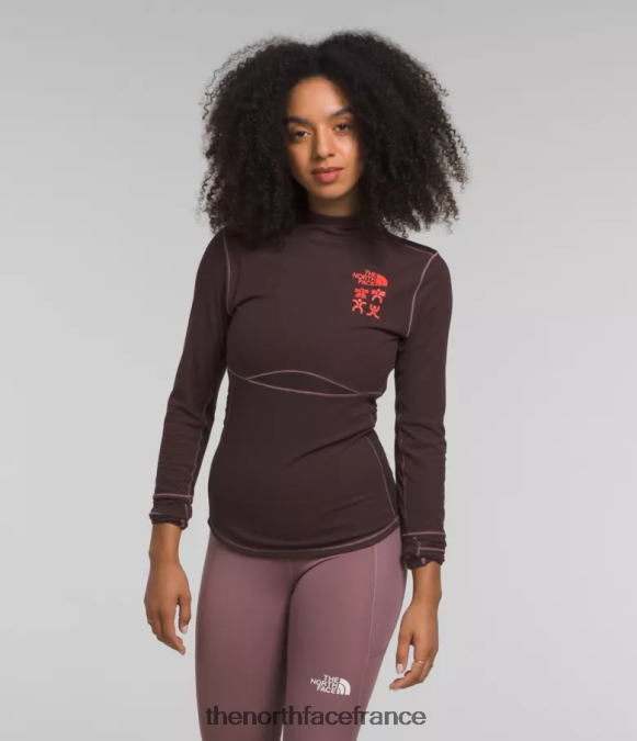vêtements The North Face femmes trailwear ursa major à manches longues brun charbon ZPZRD1147