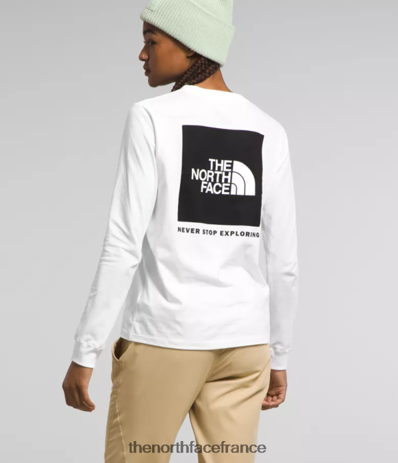 vêtements The North Face femmes t-shirt box nse à manches longues tnf blanc/tnf noir ZPZRD678